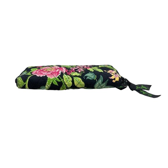 Vera Bradley Women's Black Multicolor Flowers Canvas Hand Purse Sz S - Picture 4 of 8